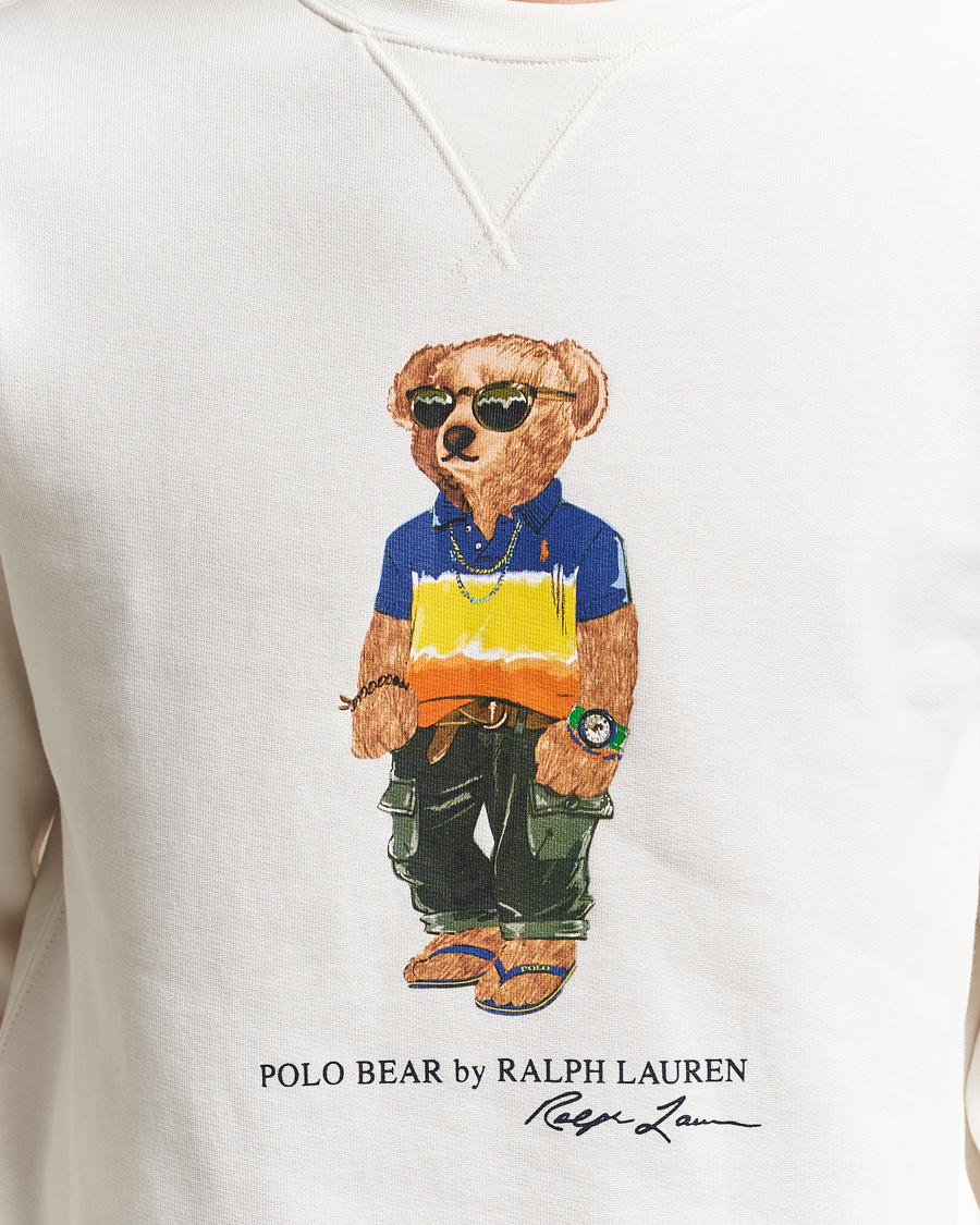 Men | Sweaters & Knitwear | Polo Ralph Lauren | Crew Neck Bear Sweatshirt White