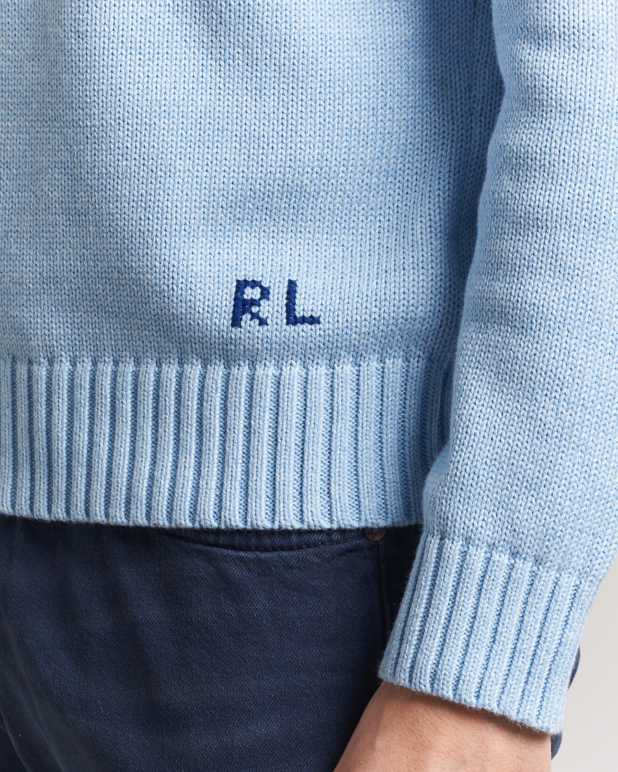 Men | Sweaters & Knitwear | Polo Ralph Lauren | Cotton Knitted Bear Sweatshirt Ocean Pearl Blue