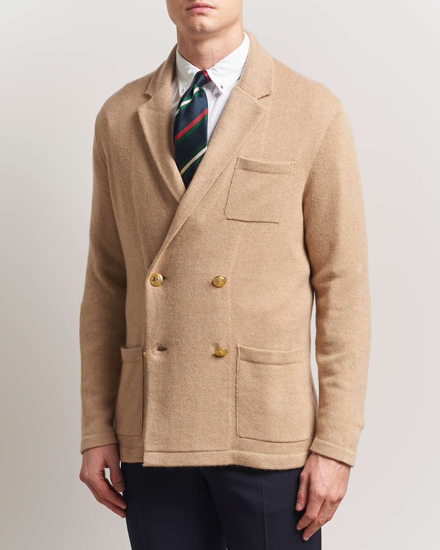 Men | Sweaters & Knitwear | Polo Ralph Lauren | Double Breasted Cashmere Cardigan Dune Melange