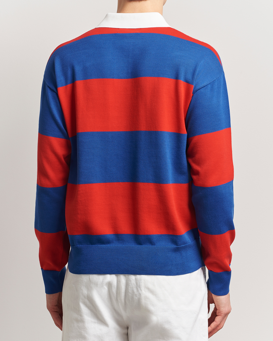 Men | Sweaters & Knitwear | Polo Ralph Lauren | Knitted Striped Rugby Blue/Red