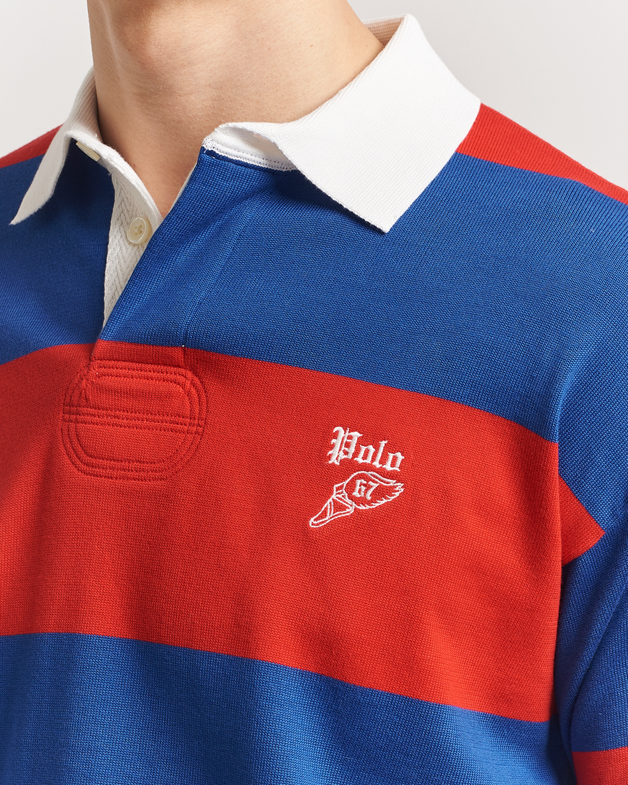Men | Sweaters & Knitwear | Polo Ralph Lauren | Knitted Striped Rugby Blue/Red