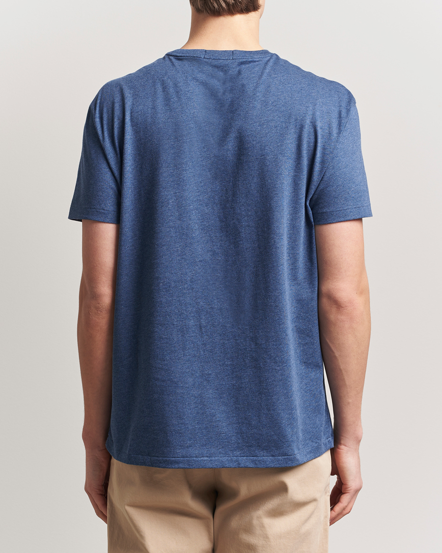 Men | T-Shirts | Polo Ralph Lauren | Center Logo Crew Neck T-Shirt Derby Blue Heather