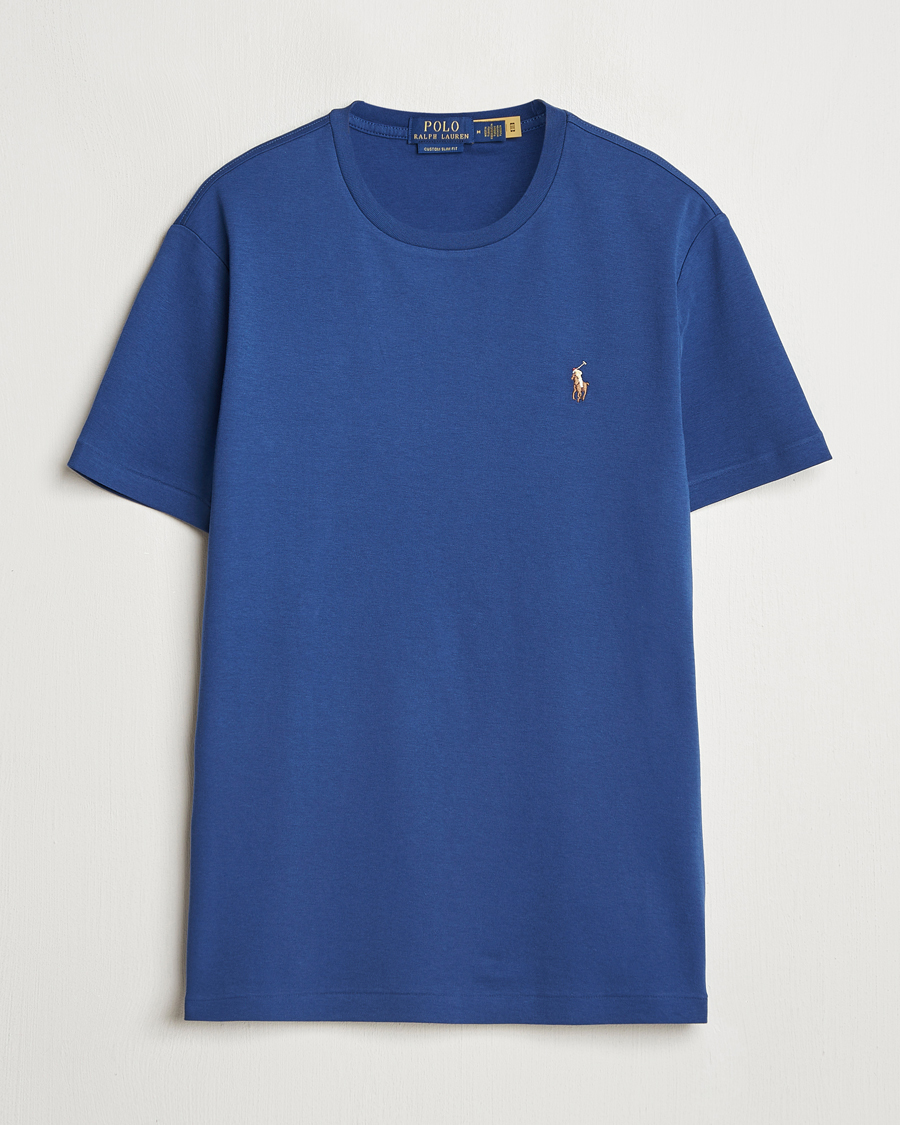 Men | T-Shirts | Polo Ralph Lauren | Luxury Pima Cotton Crew Neck T-Shirt Annapolis Blue