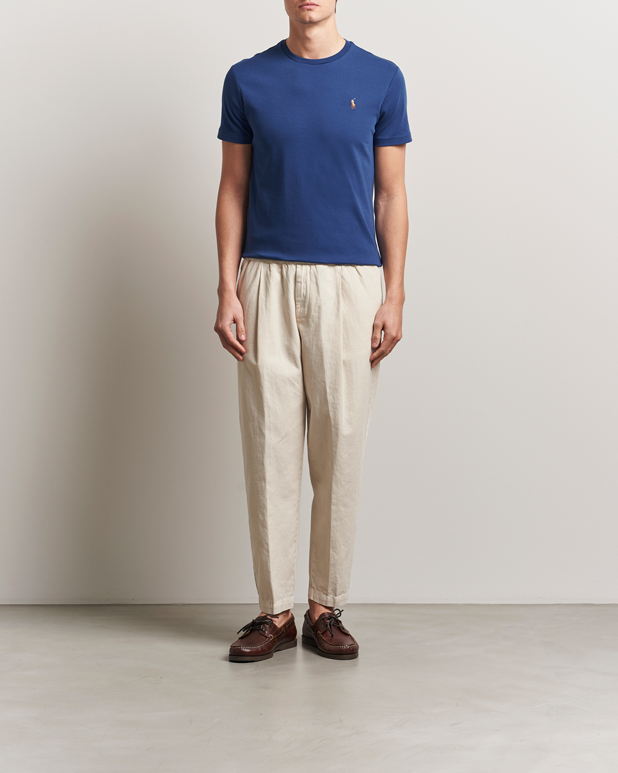Men | T-Shirts | Polo Ralph Lauren | Luxury Pima Cotton Crew Neck T-Shirt Annapolis Blue
