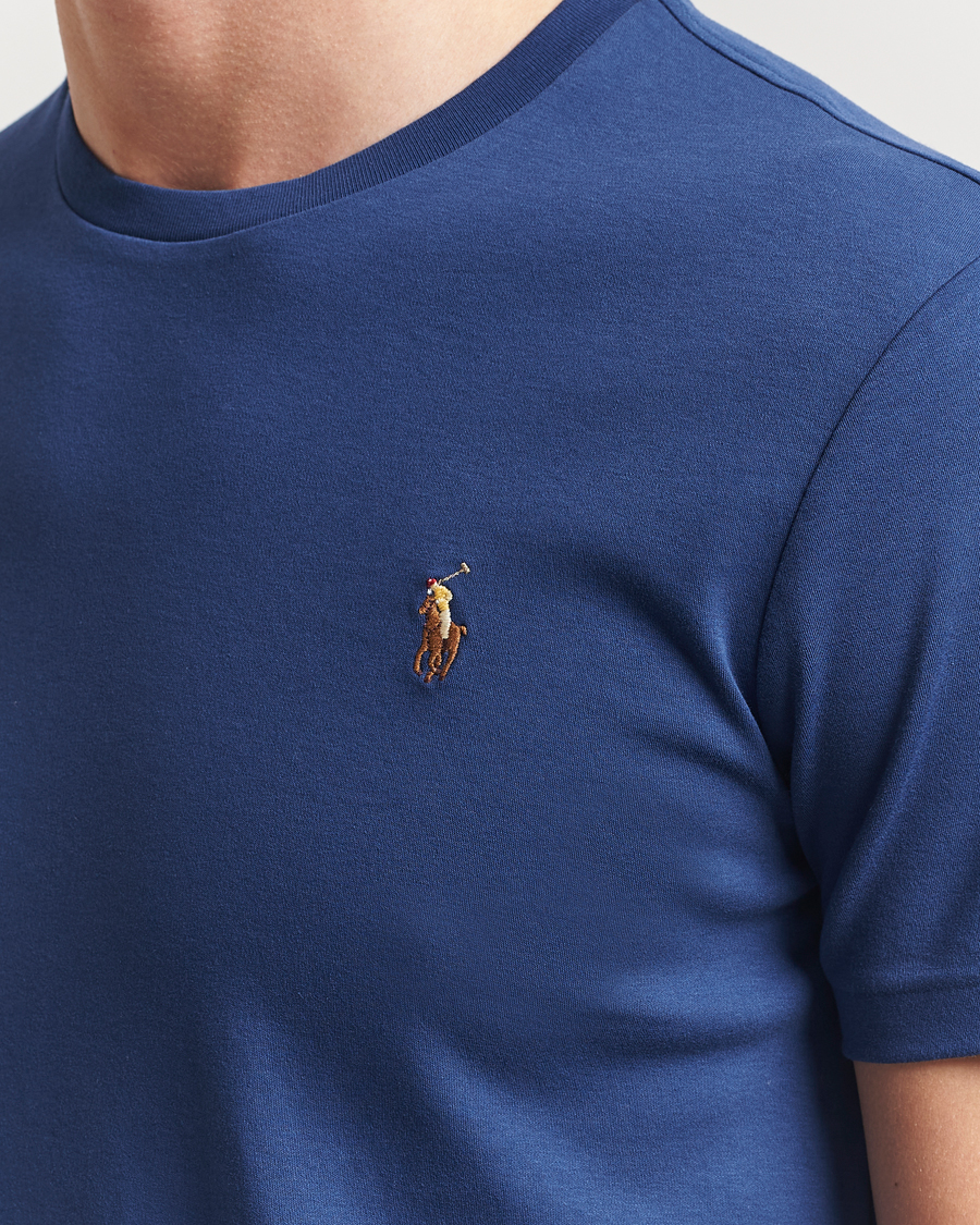 Men | T-Shirts | Polo Ralph Lauren | Luxury Pima Cotton Crew Neck T-Shirt Annapolis Blue