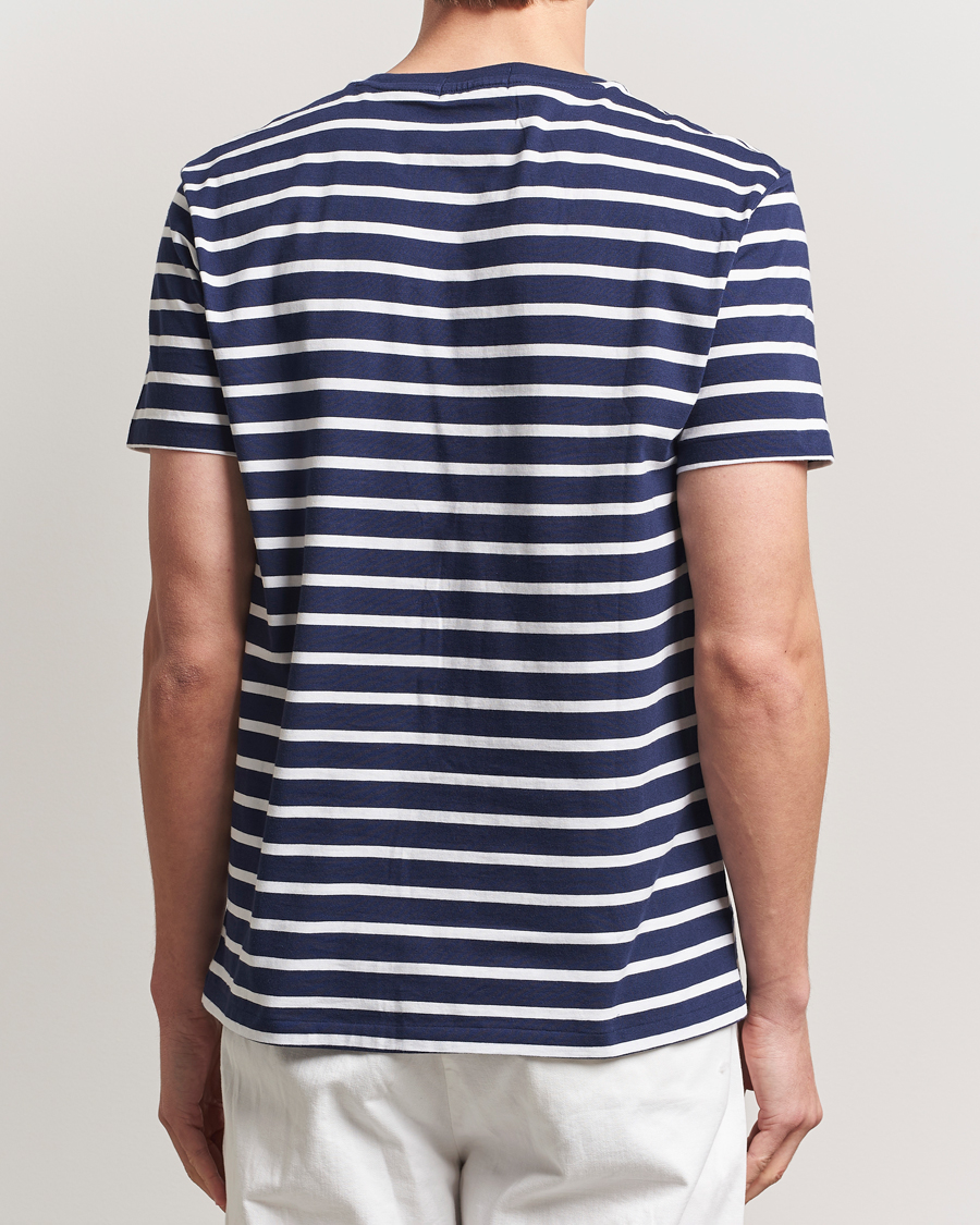 Men | T-Shirts | Polo Ralph Lauren | Custom Slim Fit Striped T-Shirt Newport Navy/White
