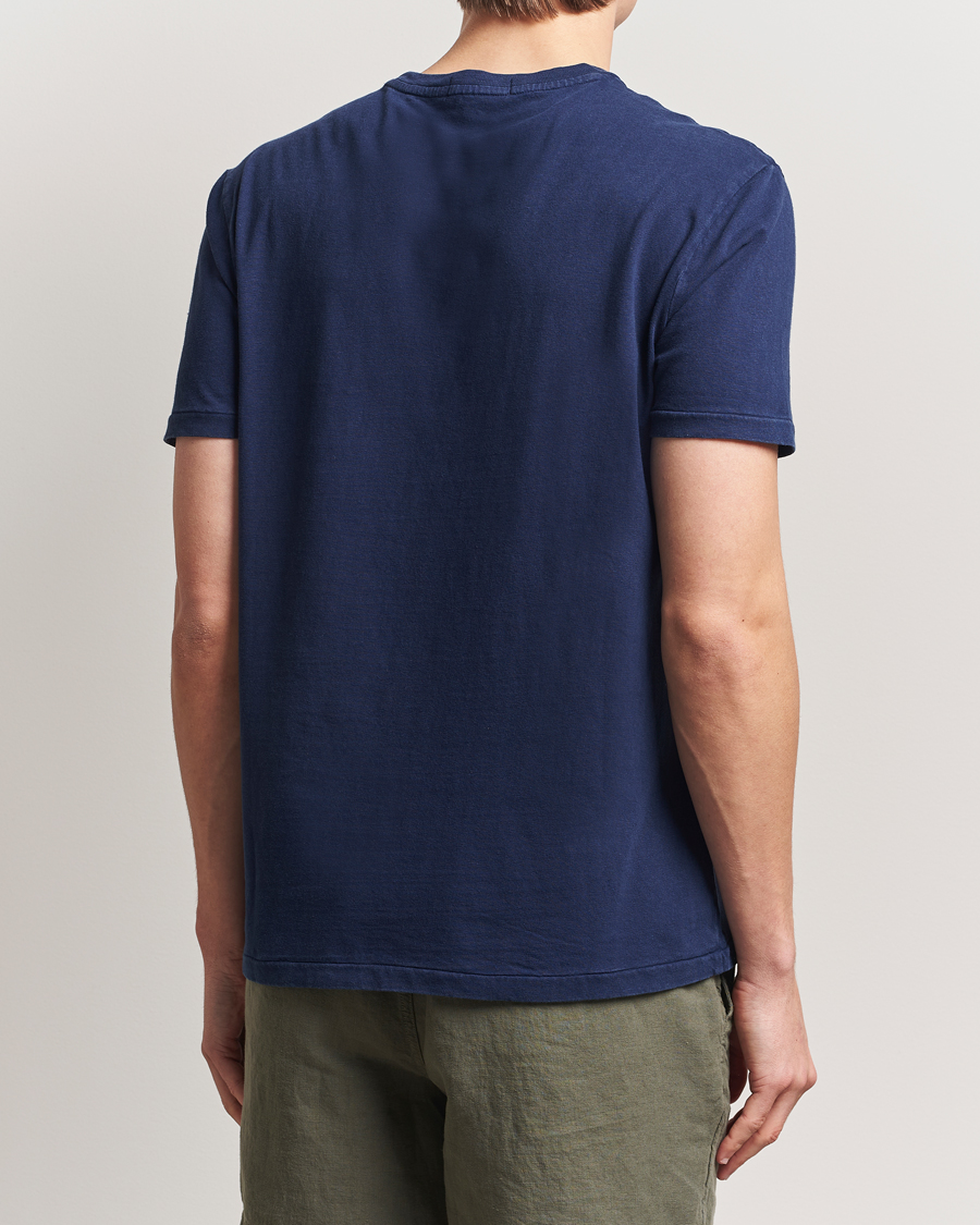 Men | T-Shirts | Polo Ralph Lauren | Cotton Linen T-Shirt Newport Navy
