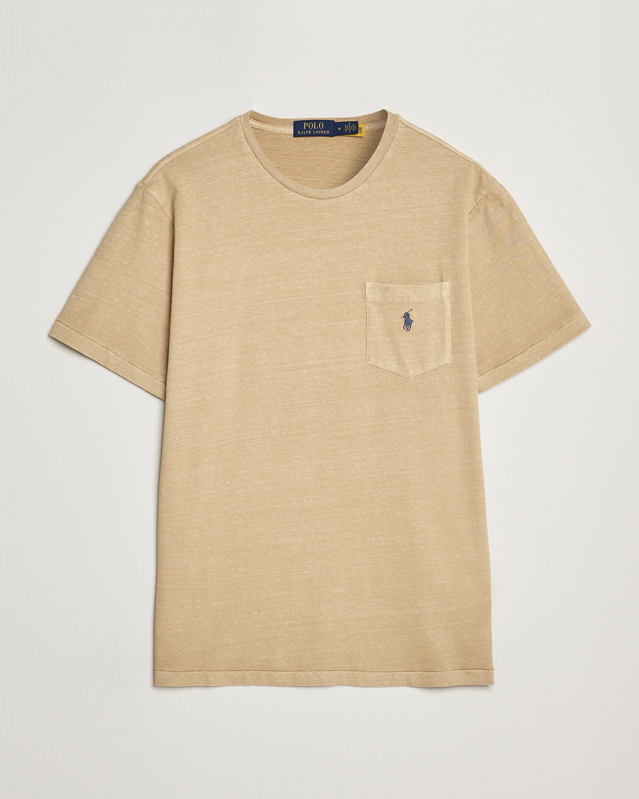Men | T-Shirts | Polo Ralph Lauren | Cotton Linen T-Shirt Coastal Beige