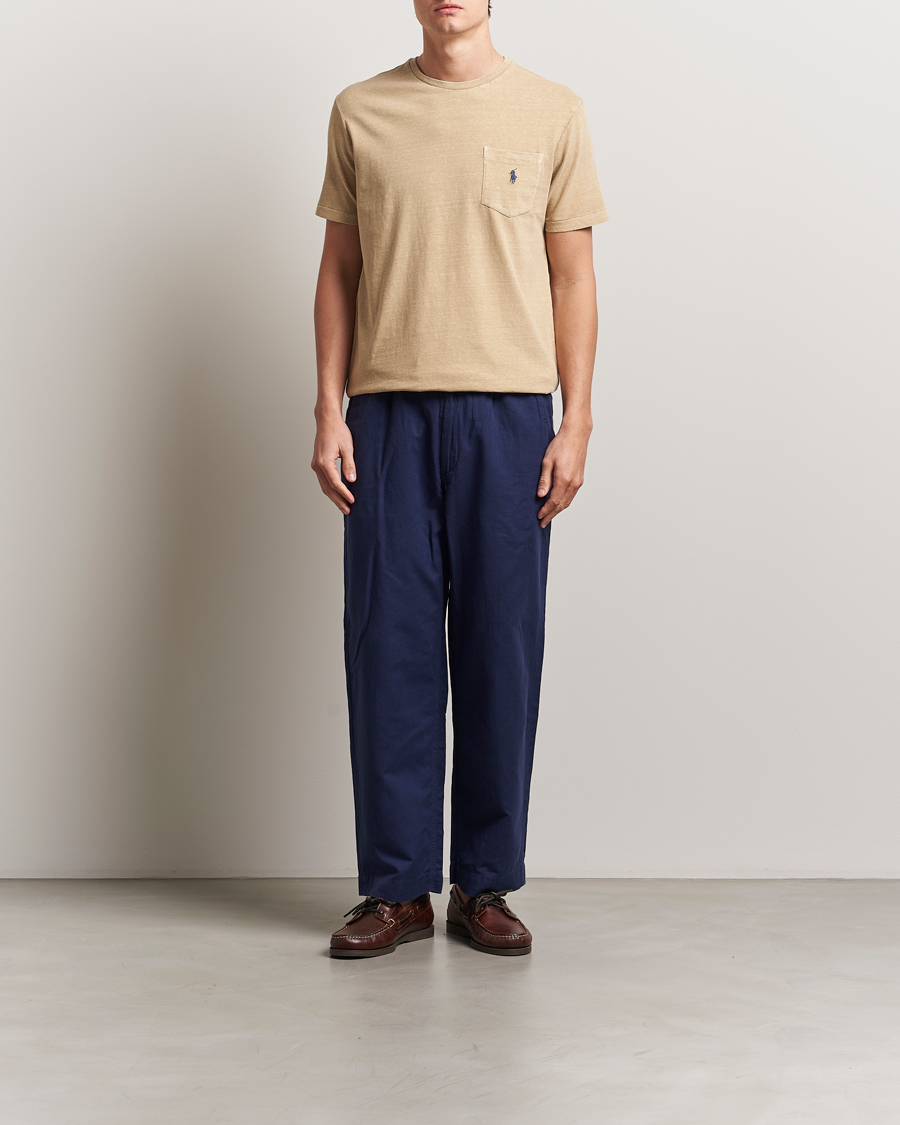 Men | T-Shirts | Polo Ralph Lauren | Cotton Linen T-Shirt Coastal Beige
