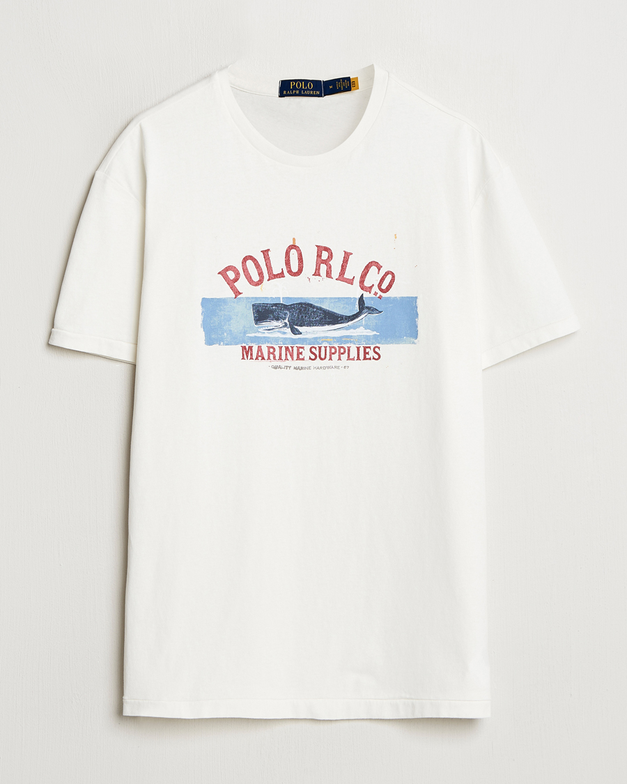 Men | T-Shirts | Polo Ralph Lauren | Printed Crew Neck T-Shirt Deckwash White