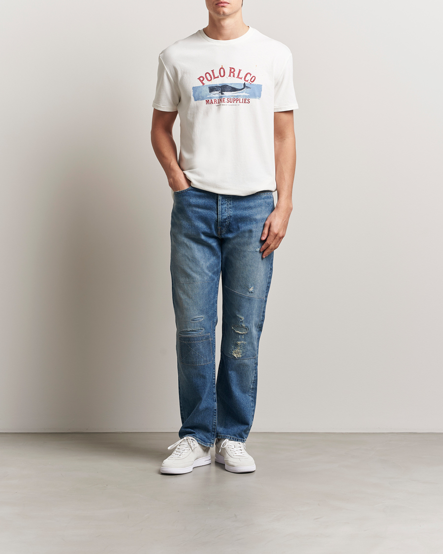 Men | T-Shirts | Polo Ralph Lauren | Printed Crew Neck T-Shirt Deckwash White