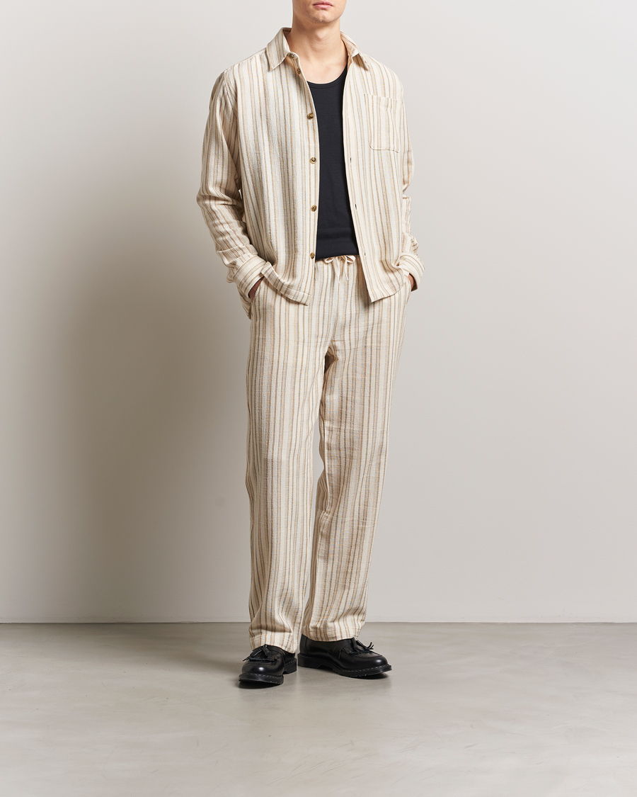 Men | Trousers | LES DEUX | Houston Stripe Cotton Pants Ivory