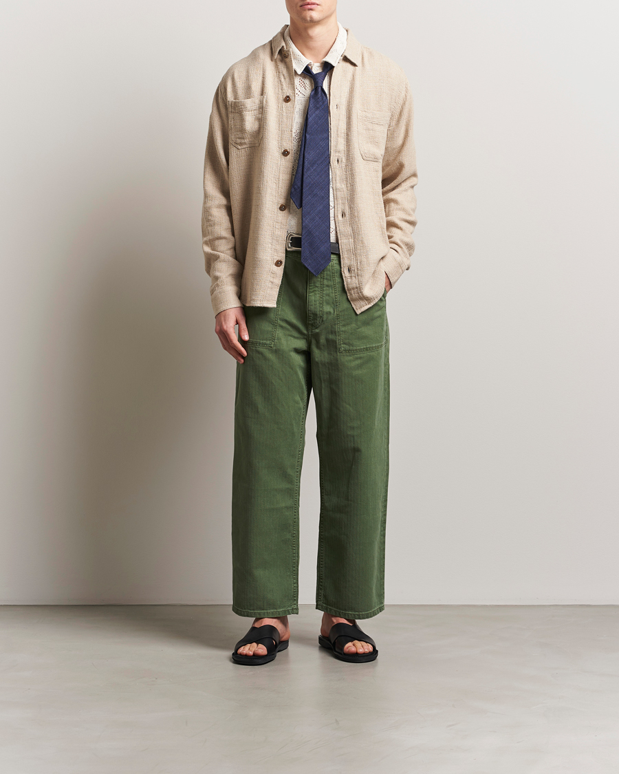 Men | Shirts | LES DEUX | Hamilton Viscose/Linen Overshirt Light Sand