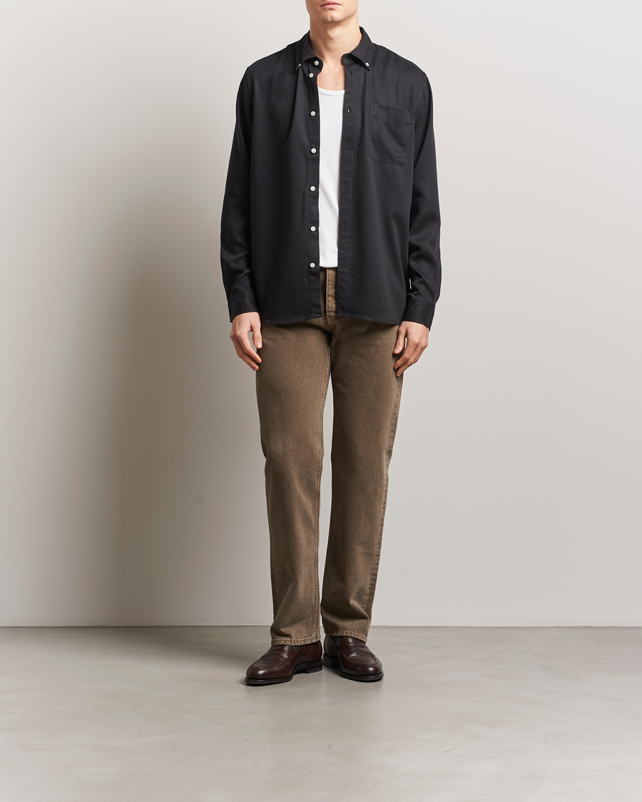 Men | Shirts | LES DEUX | Kent Tencel Shirt Black