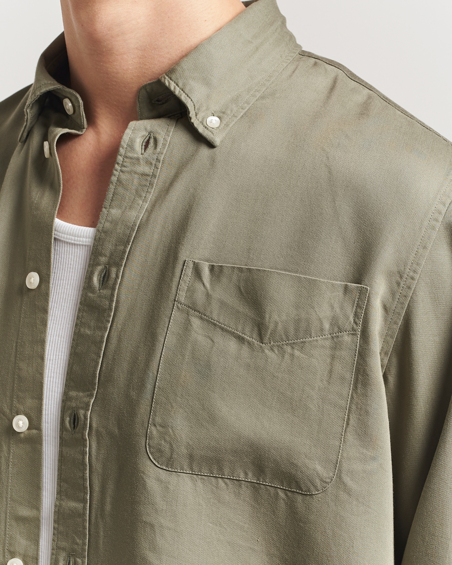 Men | Shirts | LES DEUX | Kent Tencel Shirt Lichen Green