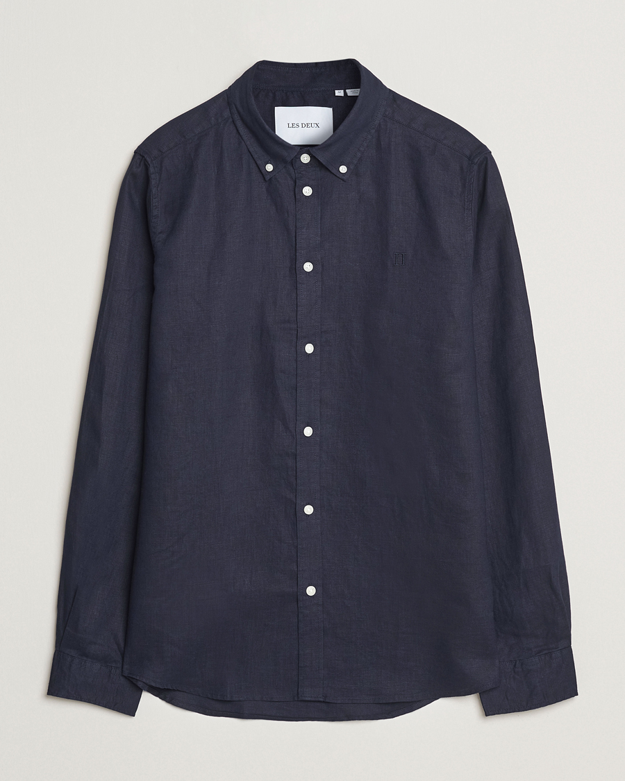 Men | Shirts | LES DEUX | Kristian Linen Shirt Navy