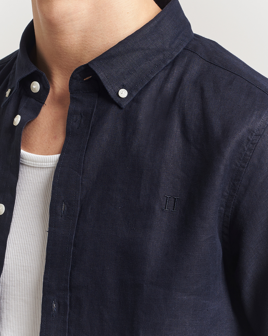 Men | Shirts | LES DEUX | Kristian Linen Shirt Navy