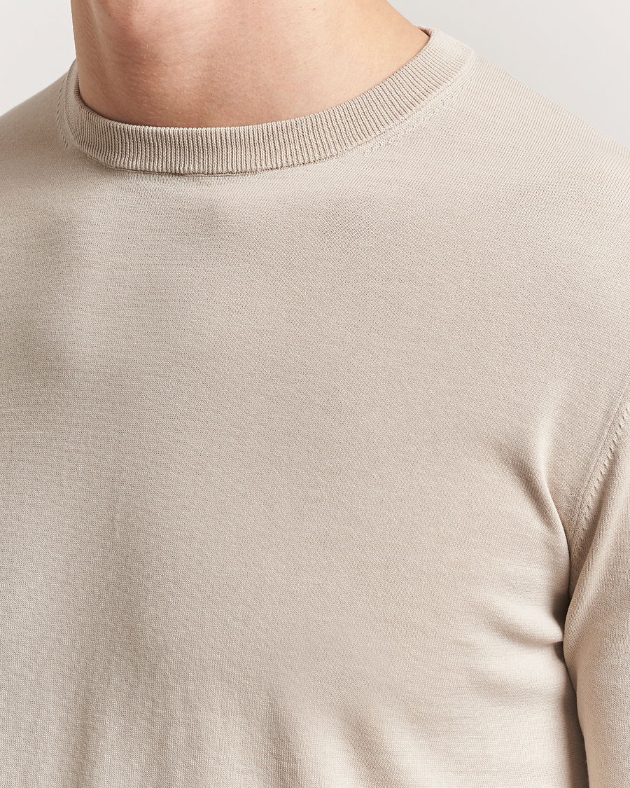 Men | Sweaters & Knitwear | Aspesi | Rib Cotton Crew Neck Beige