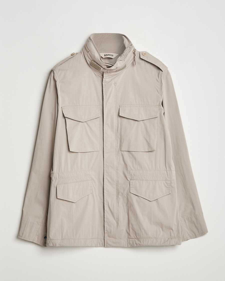 Men | Coats & Jackets | Aspesi | Lightweight Cotton Field Jacket Beige