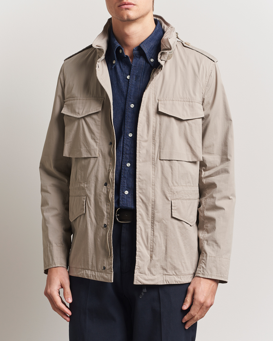 Aspesi Lightweight Cotton Field Jacket Beige at CareOfCarl.com