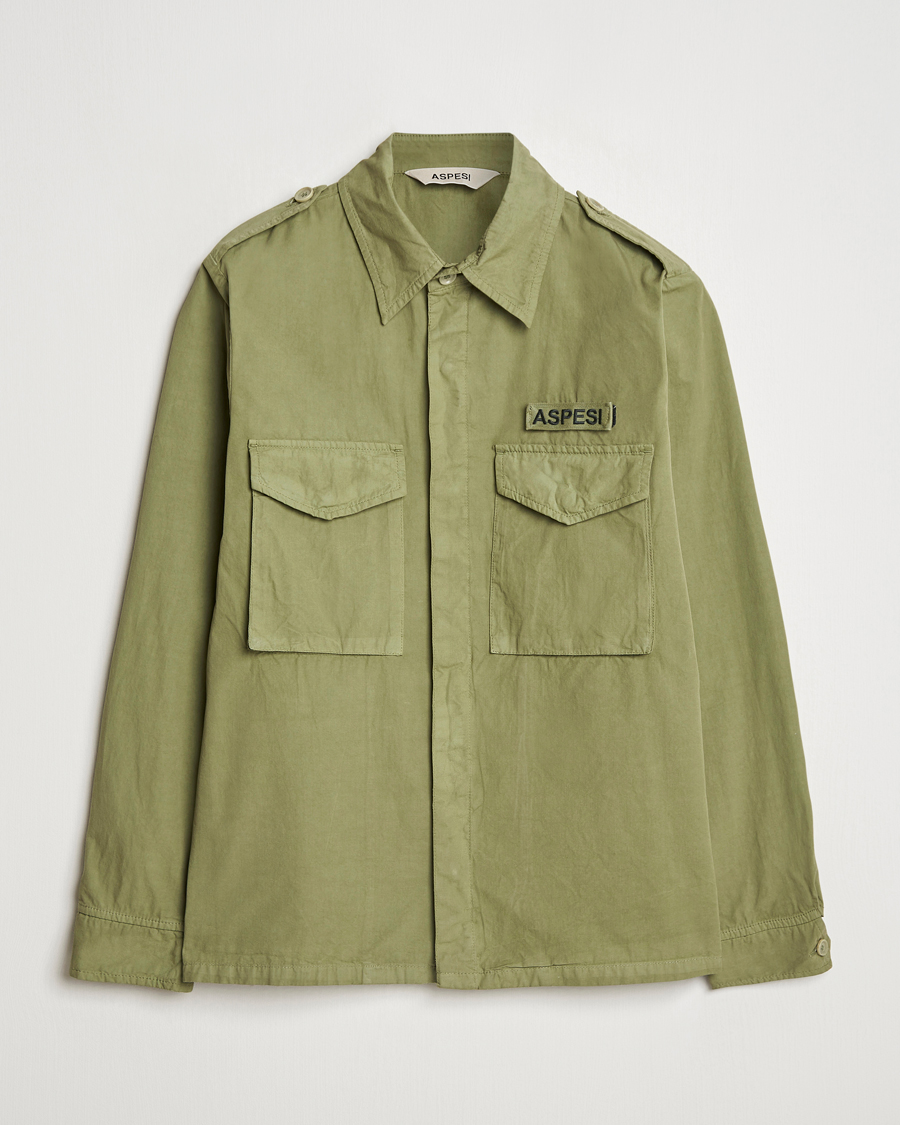 Men | Coats & Jackets | Aspesi | Cotton Field Shirt Military