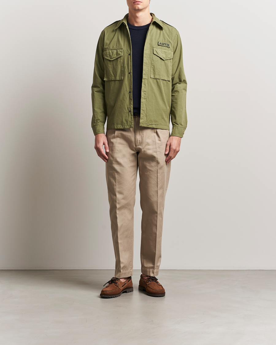 Men | Coats & Jackets | Aspesi | Cotton Field Shirt Military