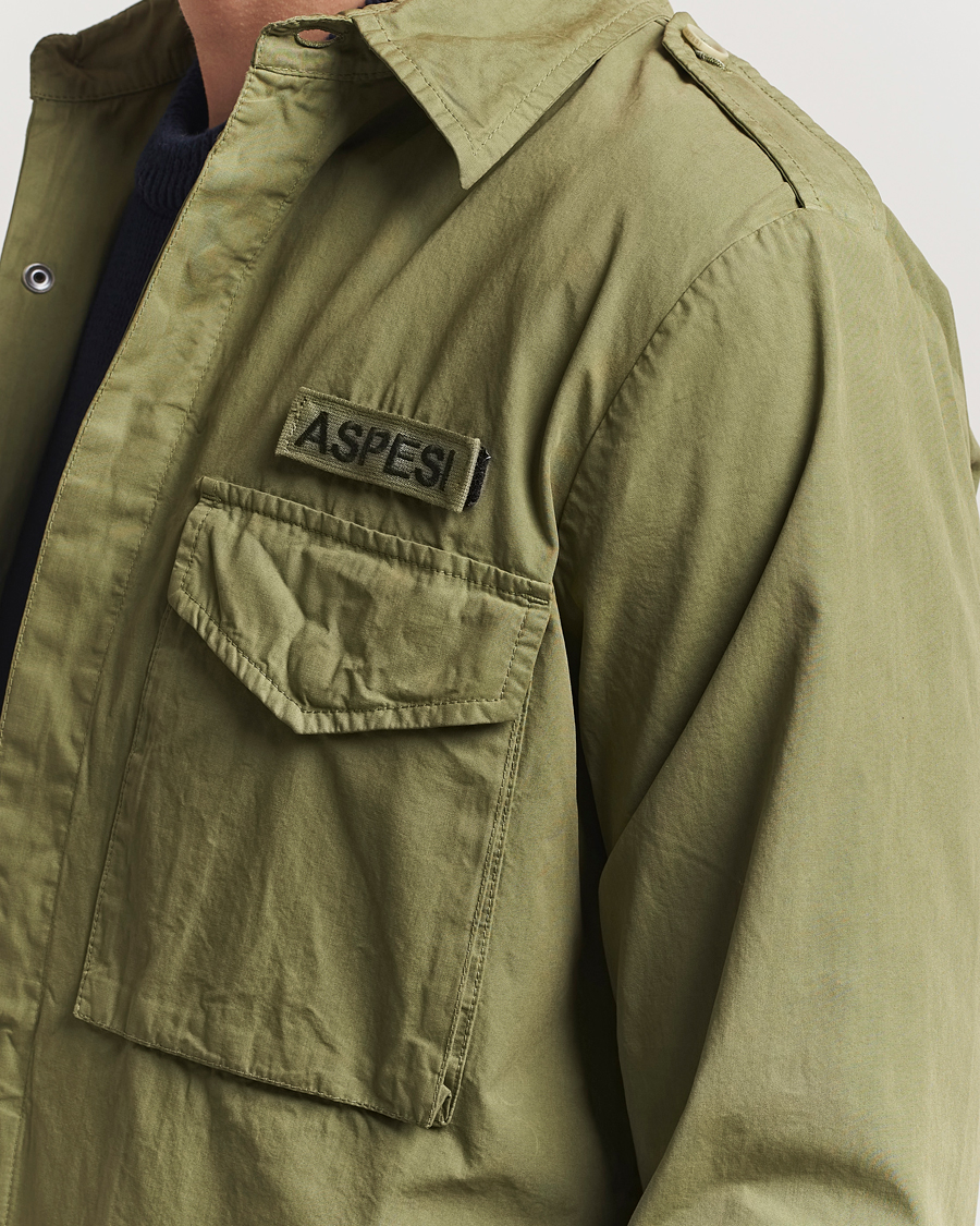 Men | Coats & Jackets | Aspesi | Cotton Field Shirt Military