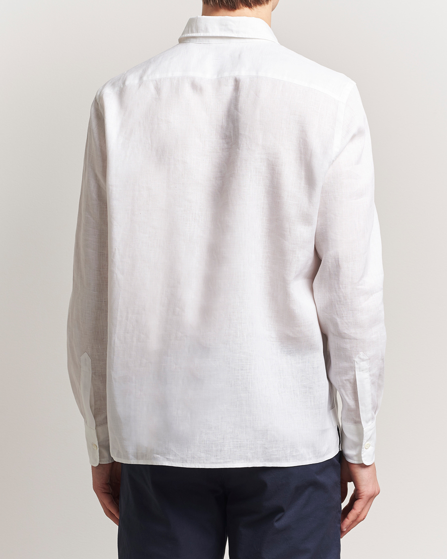 Men | Shirts | Aspesi | Linen Popover Shirt White