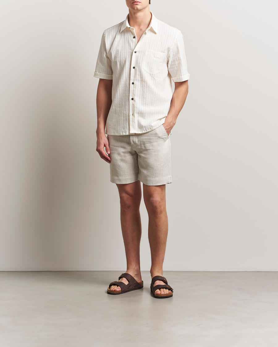 Men | Shorts | Peregrine | Grange Linen Shorts Natural