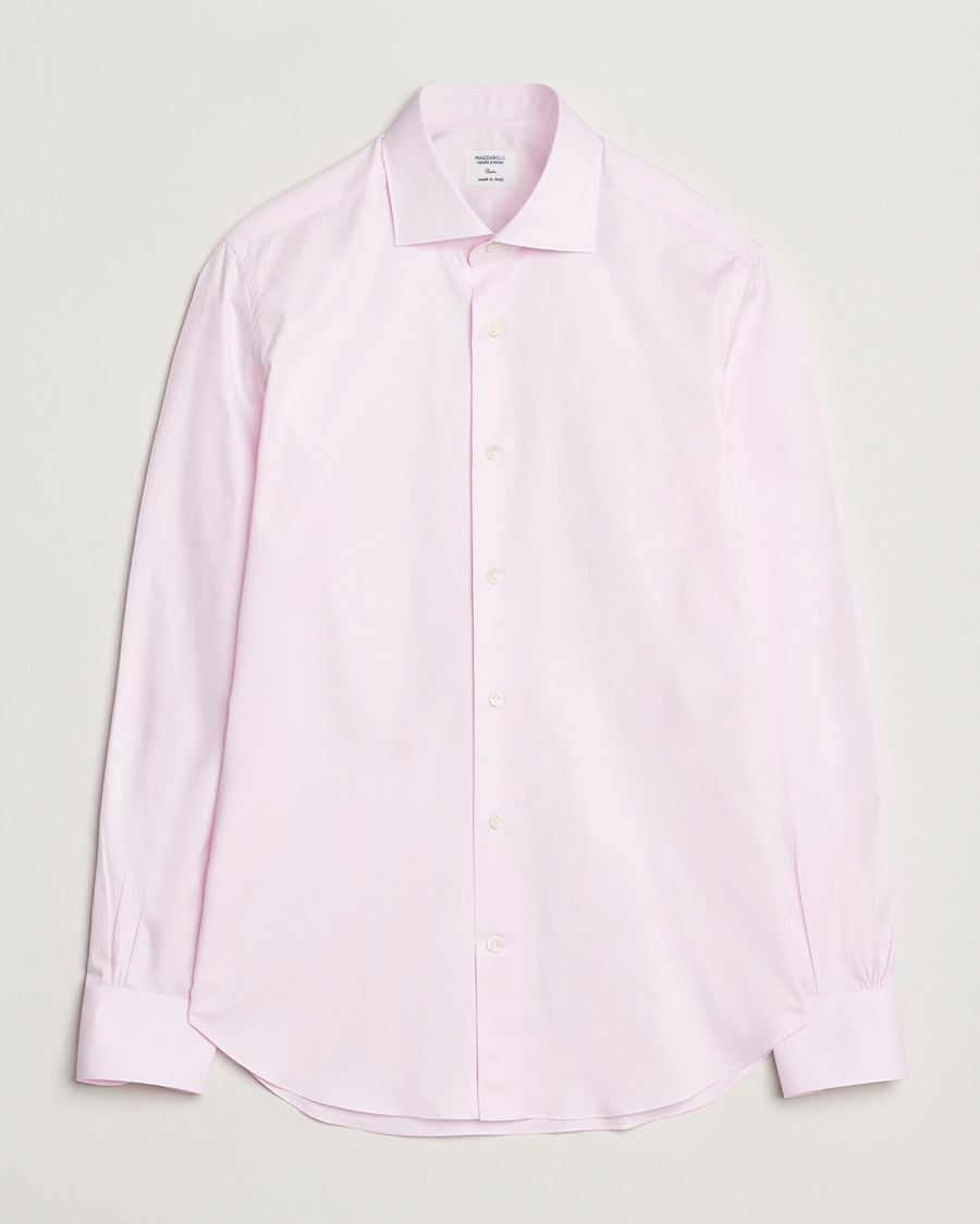 Men | Shirts | Mazzarelli | Soft Cotton Cut Away Shirt Rosa