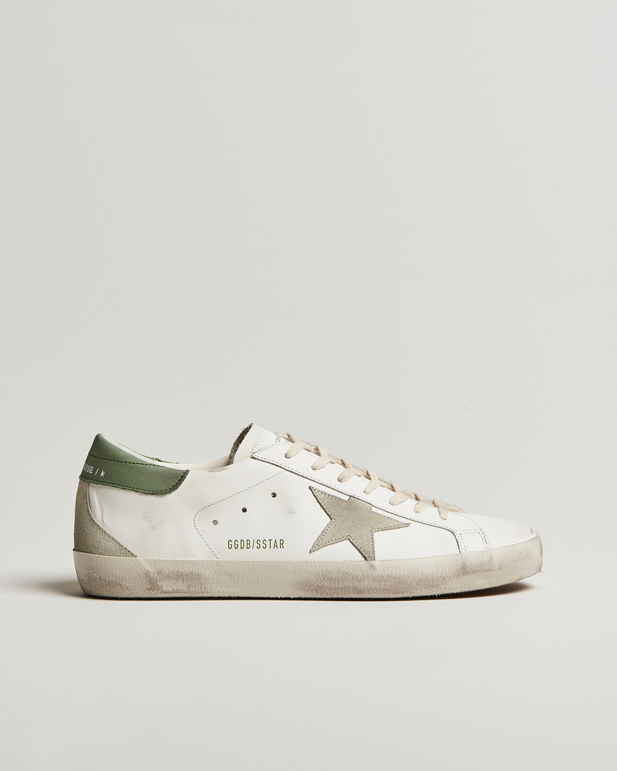 Men | Golden Goose Super-Star Sneakers White/Green | Golden Goose | Super-Star Sneakers White/Green