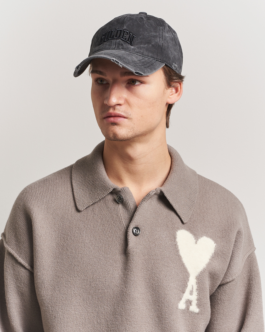 Men | Golden Goose Cotton Twill Baseball Cap Anthracite | Golden Goose | Cotton Twill Baseball Cap Anthracite