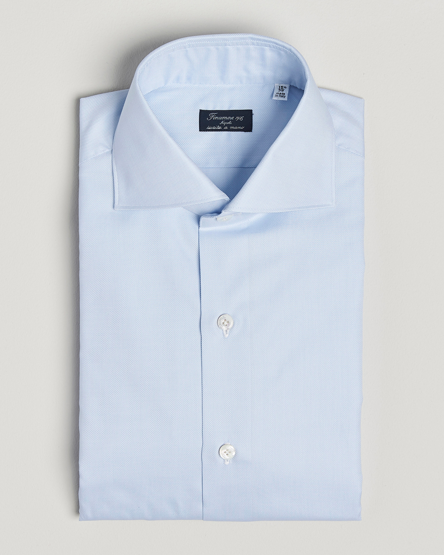 Men | Shirts | Finamore Napoli | Milano Slim Royal Oxford Dress Shirt Light Blue