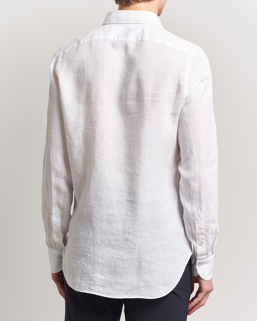 Men | Shirts | Finamore Napoli | Gaeta Linen Shirt White