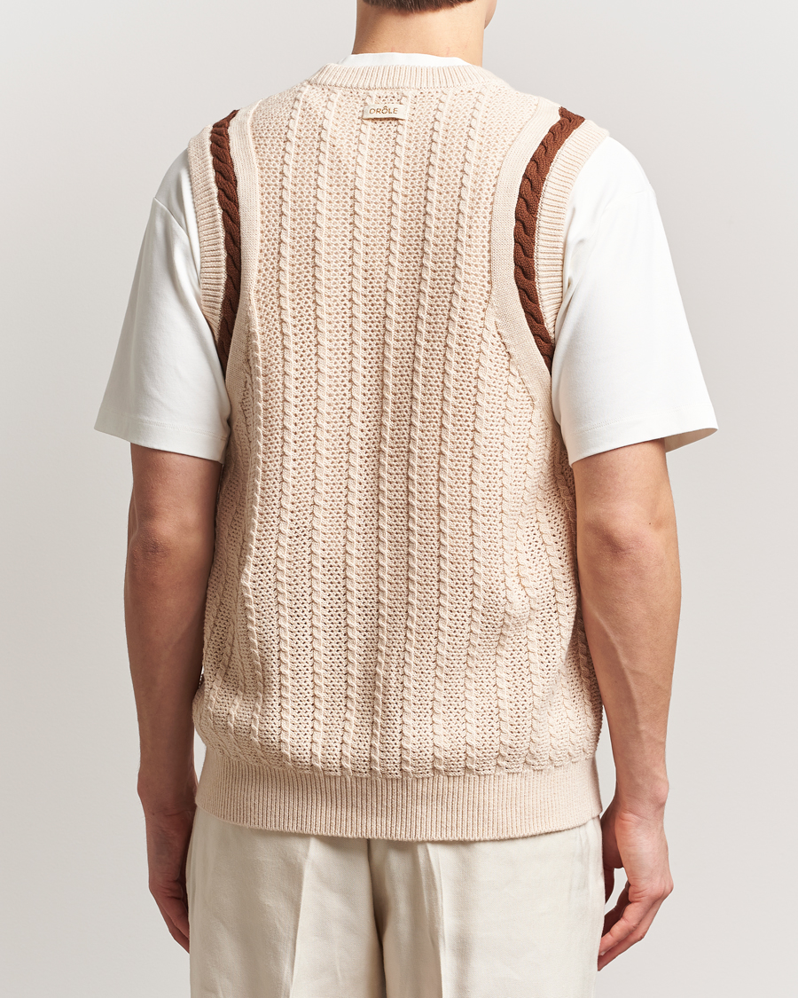 Men | Sweaters & Knitwear | Drôle de Monsieur | Knitted Vest Cream