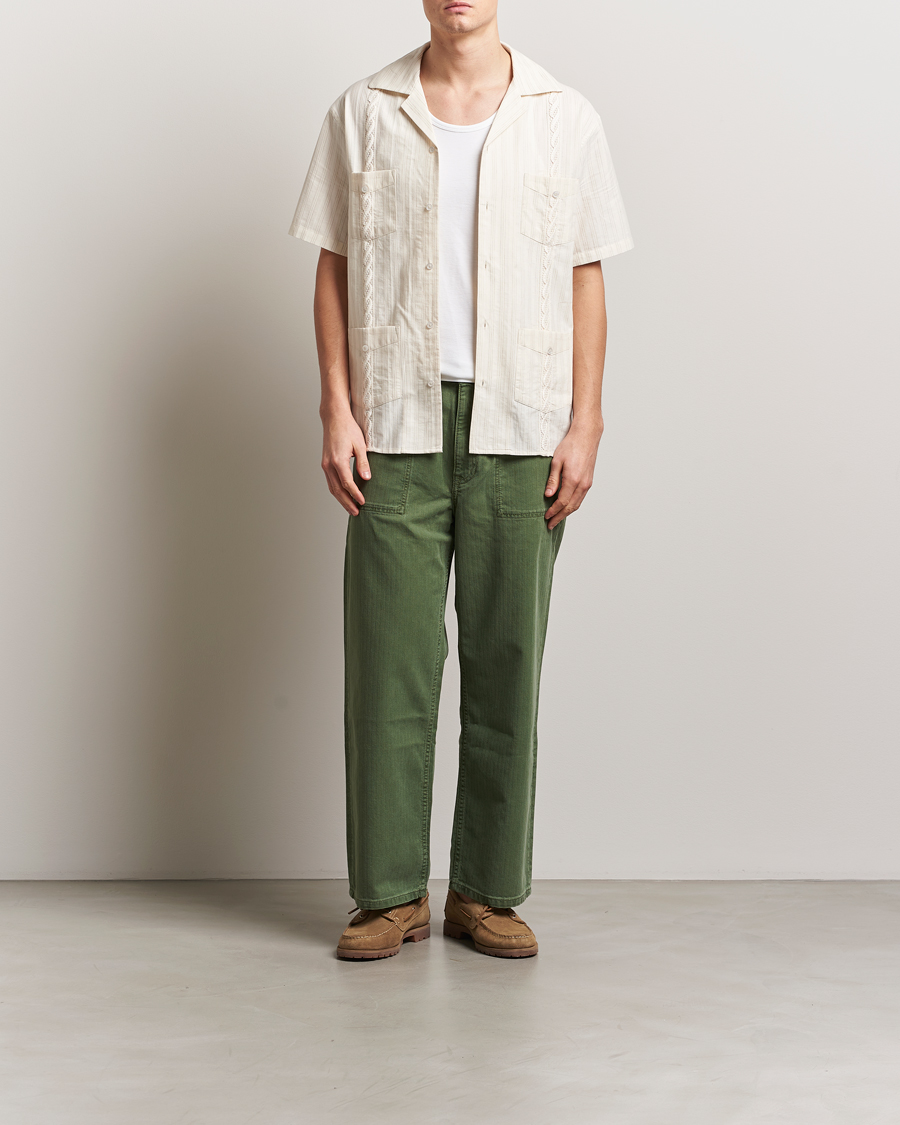 Men | Shirts | Drôle de Monsieur | Cuban Shirt Ecru