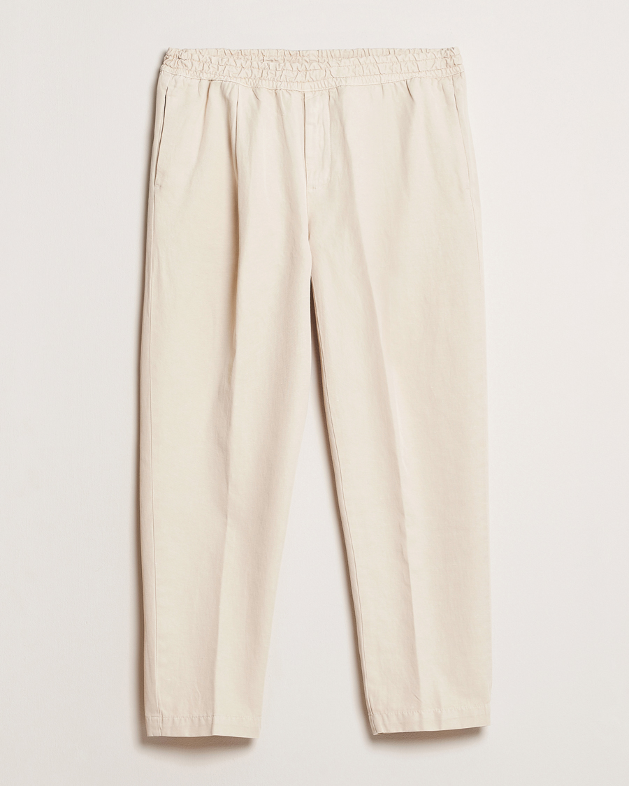 Men | Trousers | Briglia 1949 | Cotton/Linen Drawstring Pants Cream