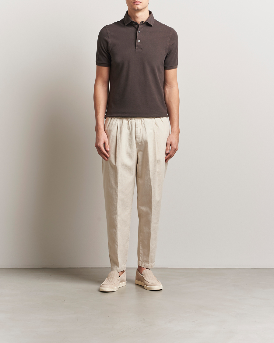 Men | Trousers | Briglia 1949 | Cotton/Linen Drawstring Pants Cream