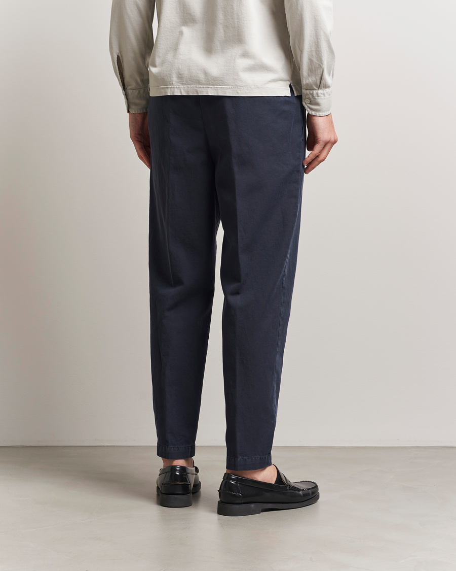 Men | Trousers | Briglia 1949 | Cotton/Linen Drawstring Pants Navy