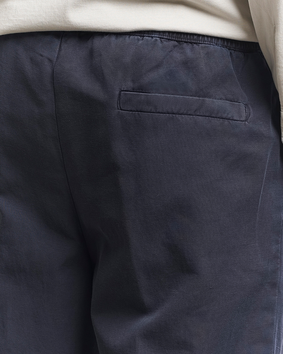 Men | Trousers | Briglia 1949 | Cotton/Linen Drawstring Pants Navy