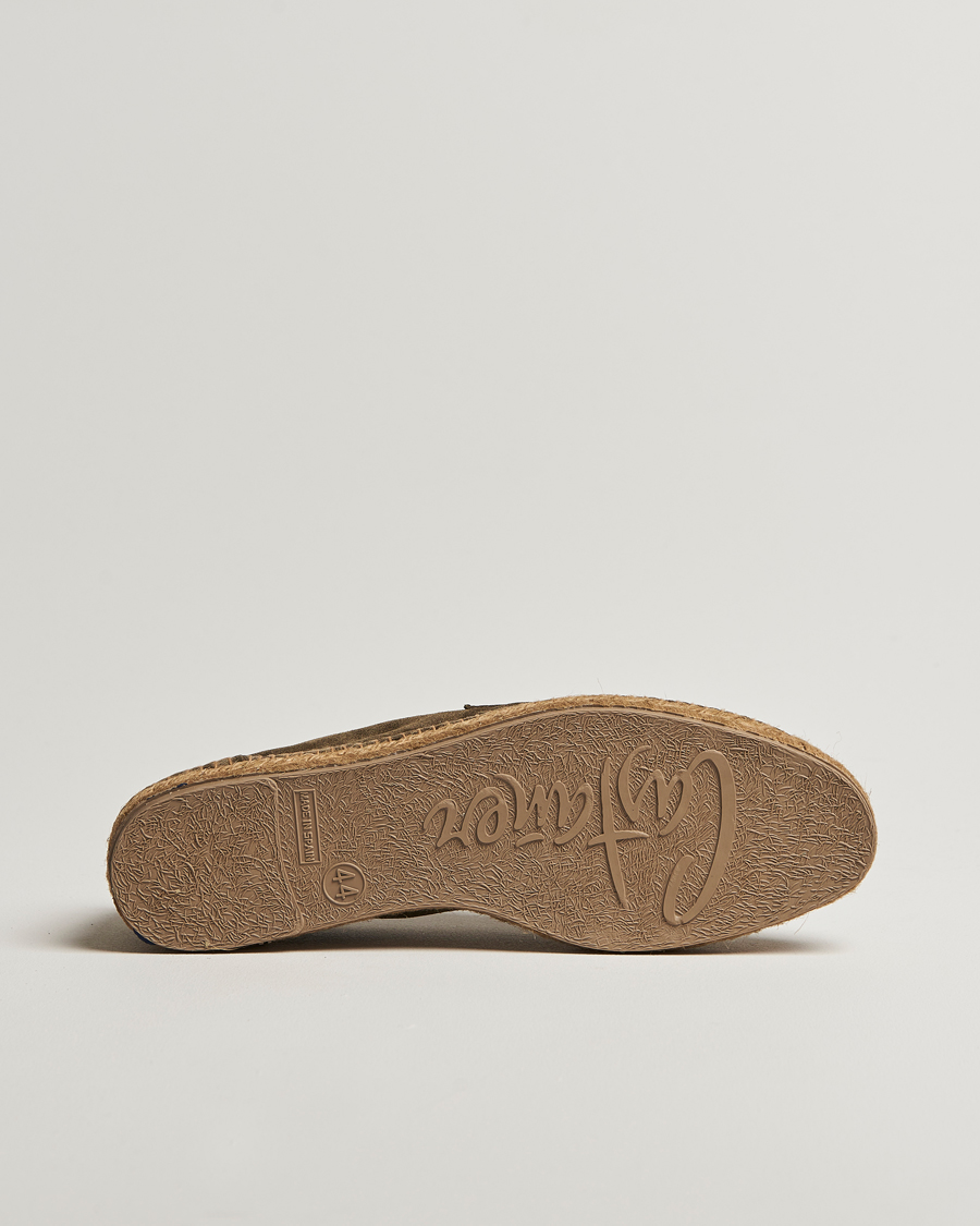 Men | Espadrilles | Castañer | Nacho Casual Suede Loafers Verde Bosque