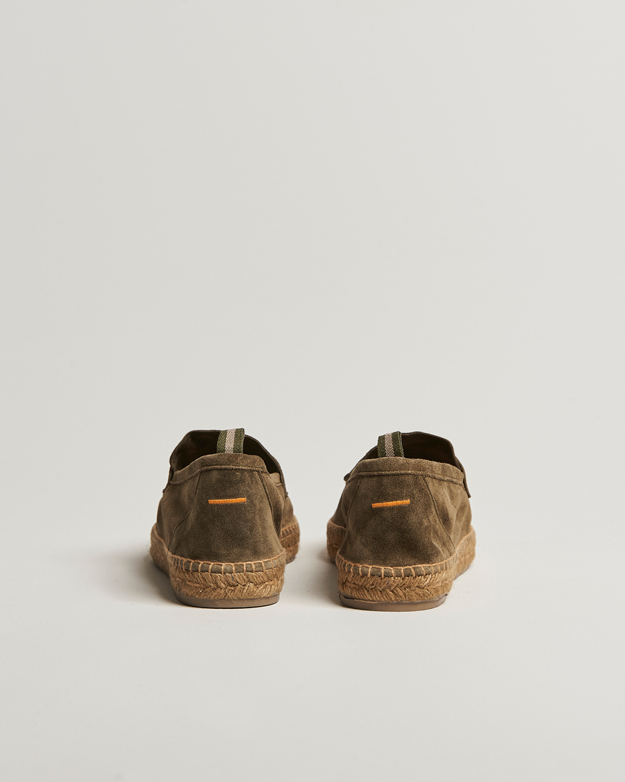 Men | Espadrilles | Castañer | Nacho Casual Suede Loafers Verde Bosque