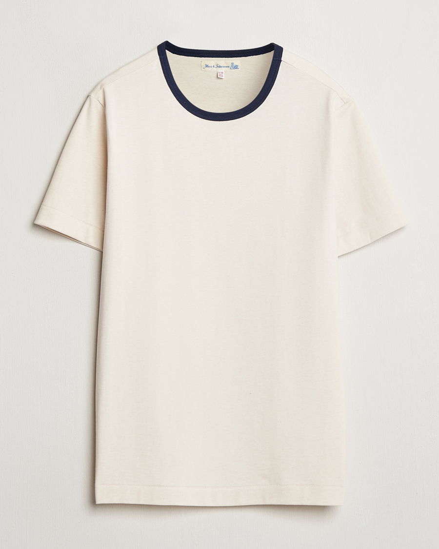 Men | T-Shirts | Merz b. Schwanen | Classic Fit T-Shirt Nature/Ink