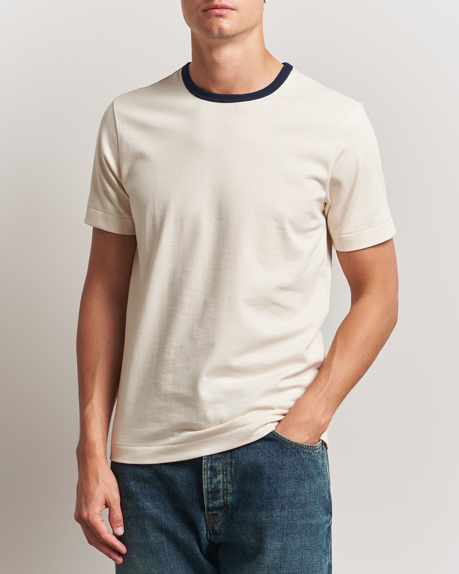 Men | T-Shirts | Merz b. Schwanen | Classic Fit T-Shirt Nature/Ink