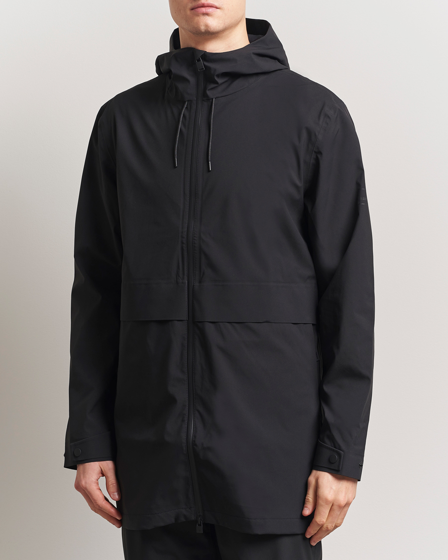 Men | Coats & Jackets | RAINS | Suva Hooded Waterproof Long Jacket Black