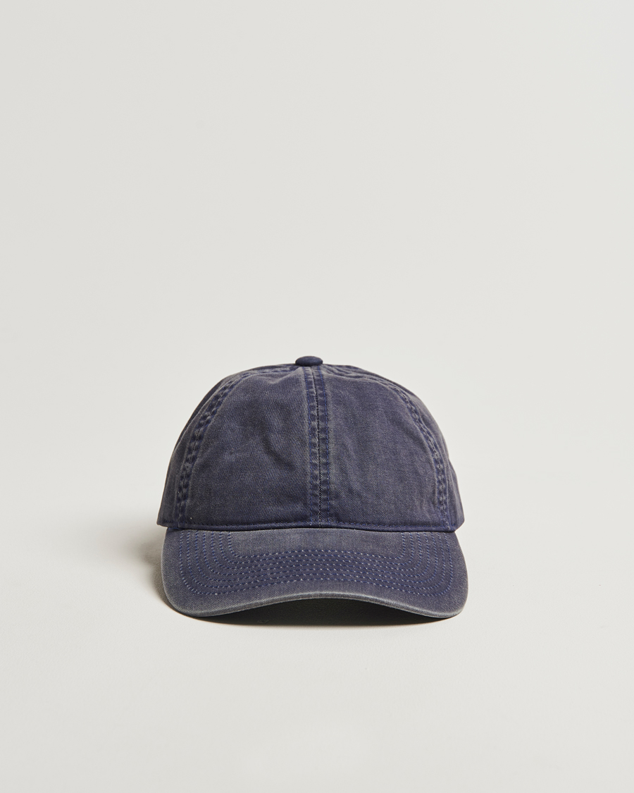 Men | Hats & Caps | Varsity Headwear | Washed Cotton Baseball Cap Navy