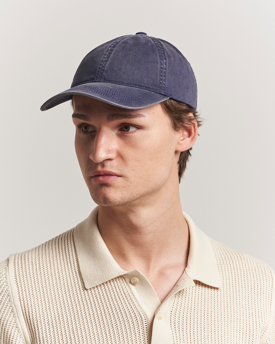 Men | Hats & Caps | Varsity Headwear | Washed Cotton Baseball Cap Navy