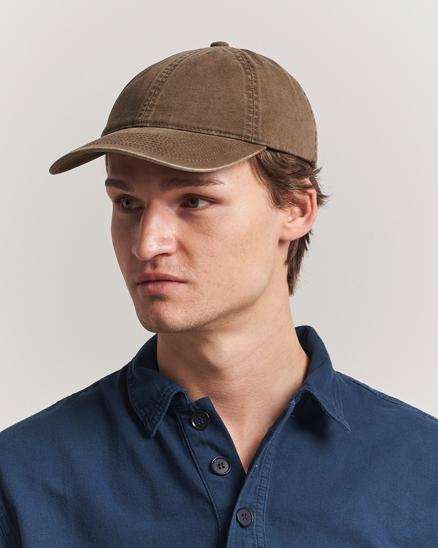Men | Hats & Caps | Varsity Headwear | Washed Cotton Baseball Cap Beige