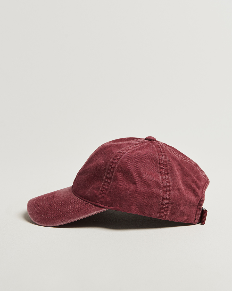 Men | Hats & Caps | Varsity Headwear | Washed Cotton Baseball Cap Burgundy