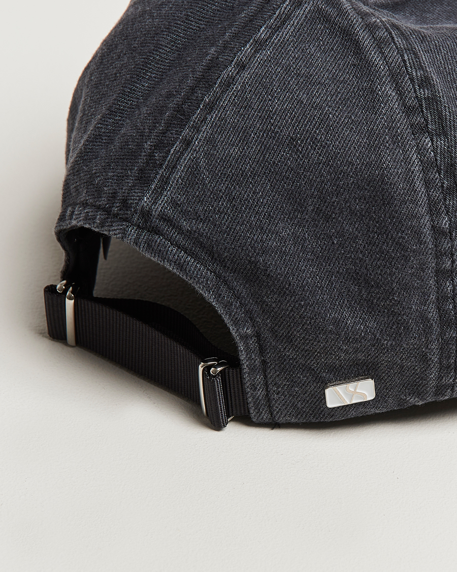 Men | Hats & Caps | Varsity Headwear | Washed Denim Baseball Cap Black